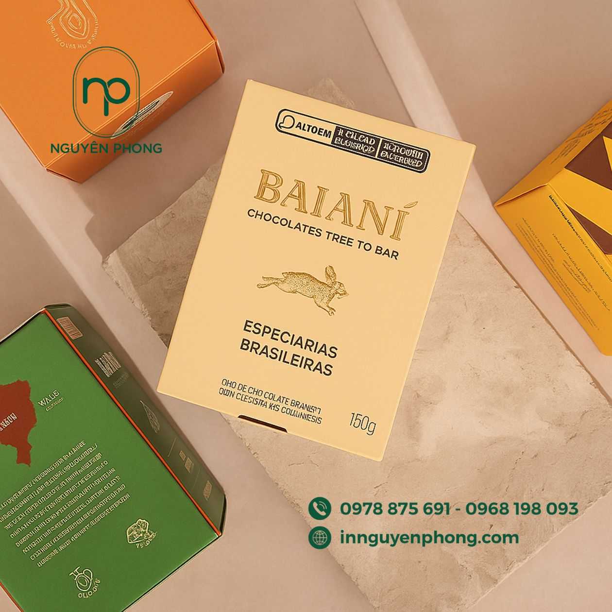 mẫu hộp giấy đựng cacao